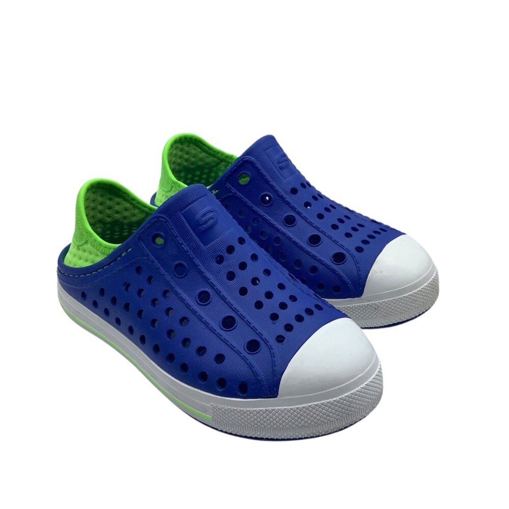 Skechers Kids Foamies Guzman Steps Aqua Surge Water Shoes Size 10 EUC Blue Green